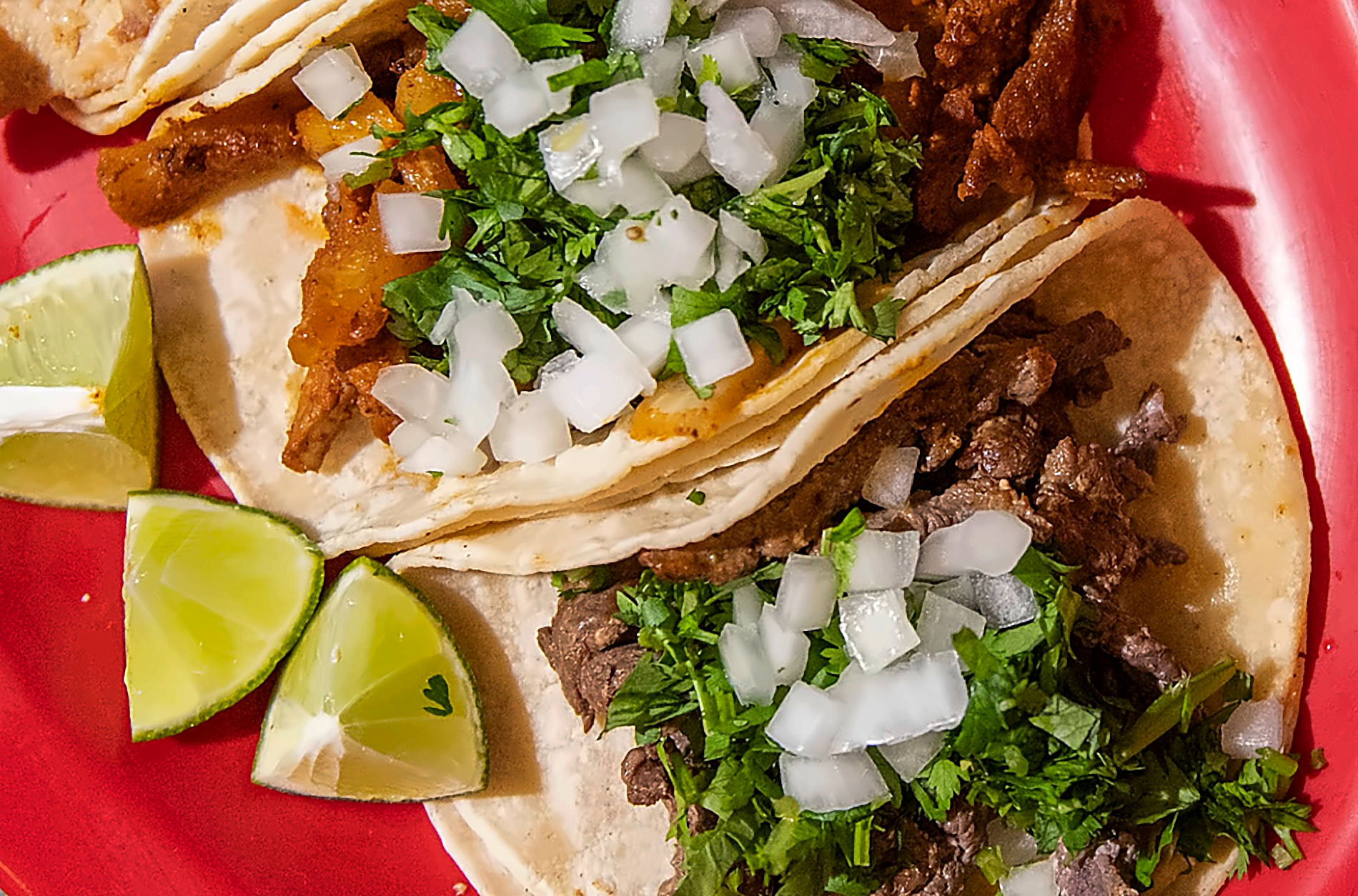Al pastor and asada tacos